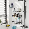 Moforoco Adhesive Shower Caddy Organizer Shelves Rack - 5 Pack Corner Bathroom Storage Organization, Home & Kitchen Decor Inside RV Accessories, Hanging First Apartment Household Camper Essentials